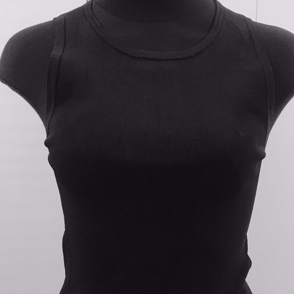 Express Black Bandage Ribbed Sleeveless Top Blouse - Picture 2 of 6